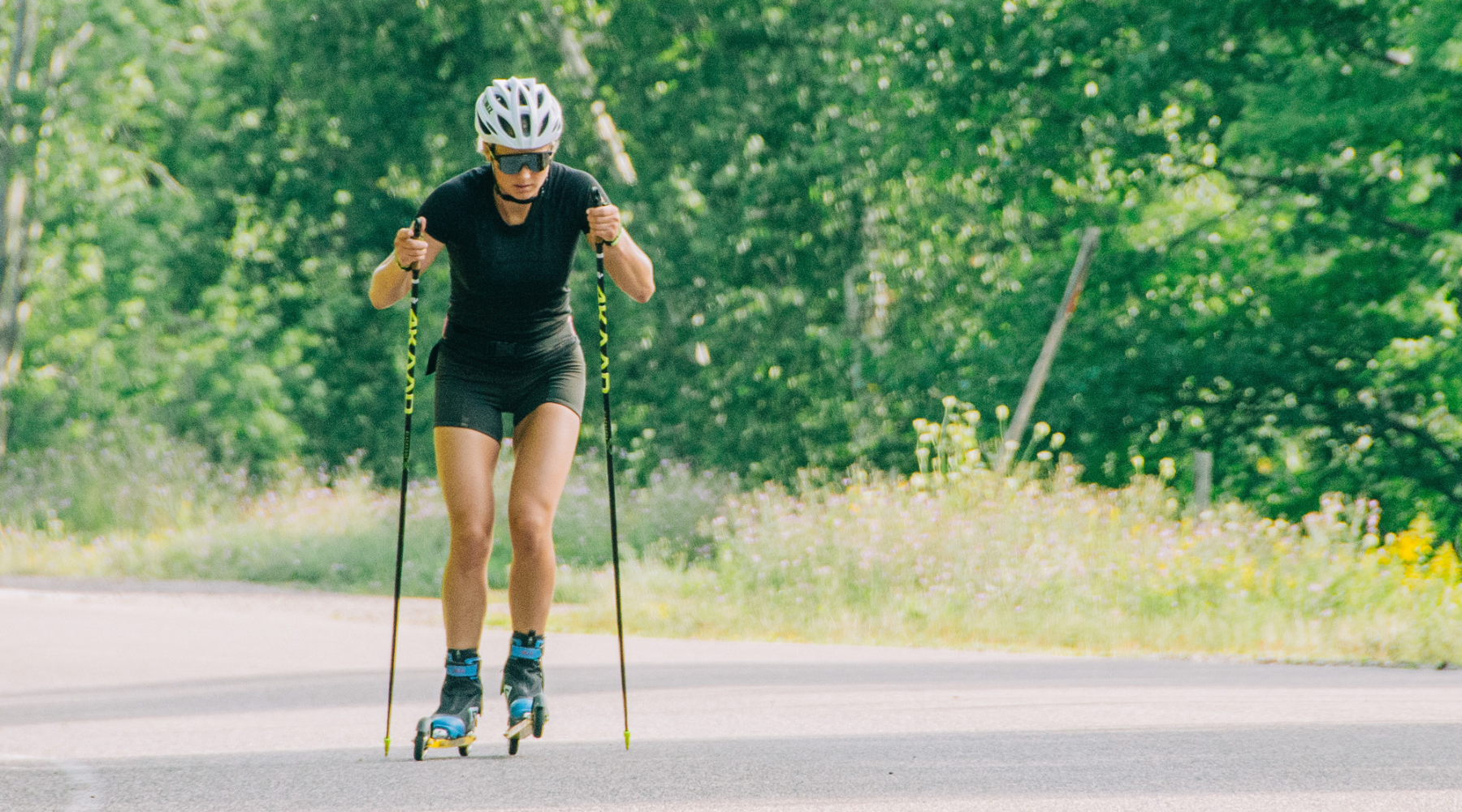 Rollerski Stopping Techniques
