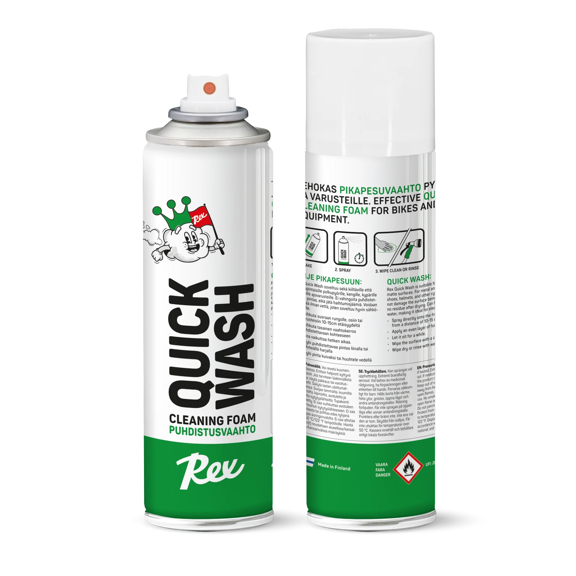 Rex Quick Wash Foam Spray