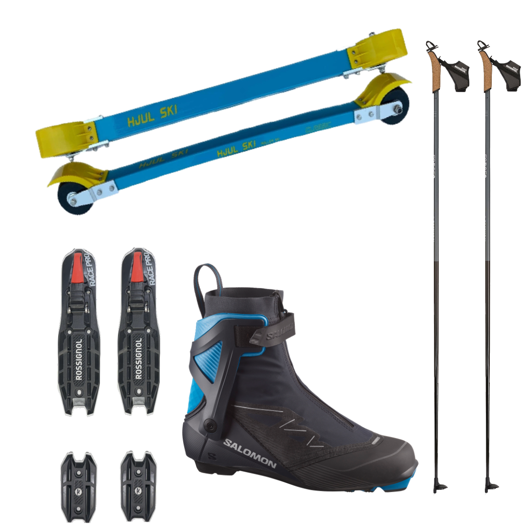 roller ski boots salomon Classic Rollerski Package with Alpinestars Vector Tech MTB Size:Medium (up to 3.5