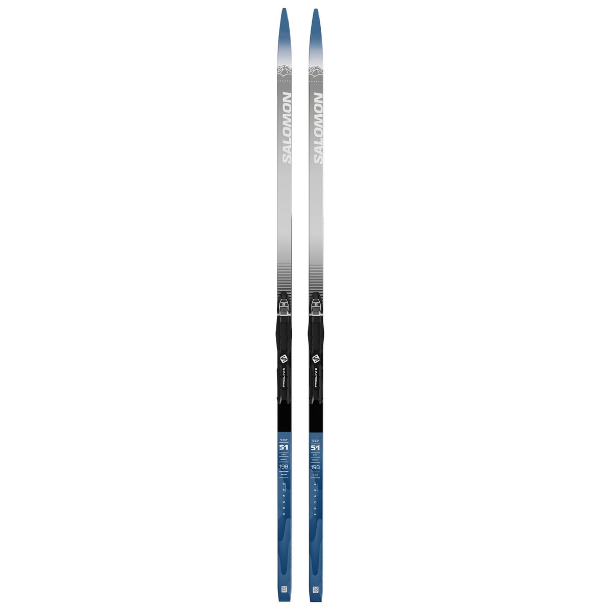 salomon escape 5 grip skis Escape 51 Plus Nordic Skis w/ Prolink Access 198
